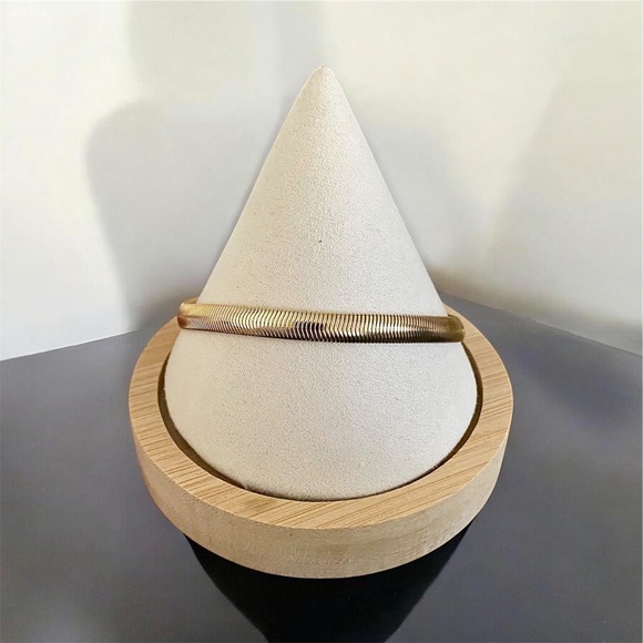 Other - Herringbone Gold Plated Stainless Steel 9 inch, 7mm men’s bracelet - Gold